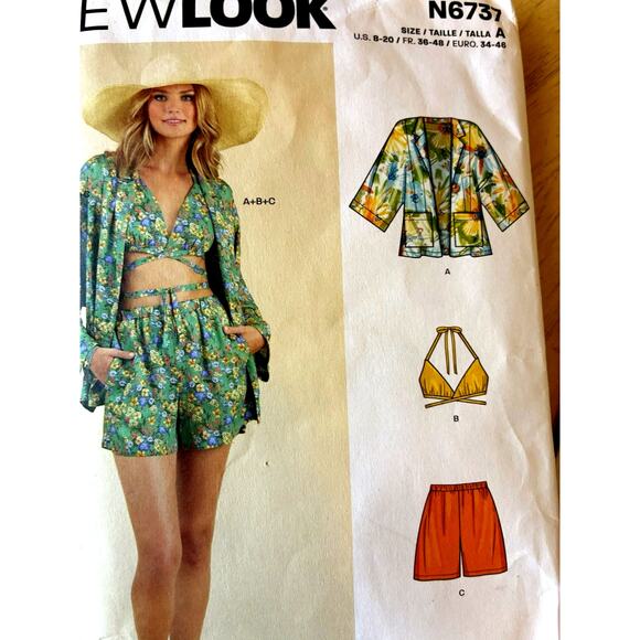 8 VTG sewing patterns women Separates Babydoll Tops Pencil Skirts Pants Lot 8 - Picture 9 of 16